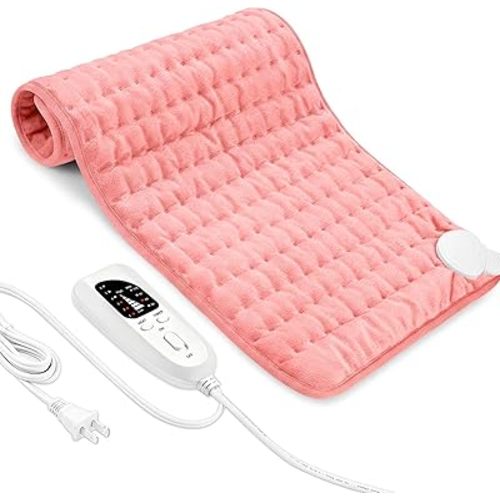 Electric Heating Pad with 6 Heat Settings, Auto Shut Off, Dry Electric Heating for Back Neck Knee Arms Legs Shoulder Heat Pads for Christmas Birthday Father Mother's Day, 24"x12"
