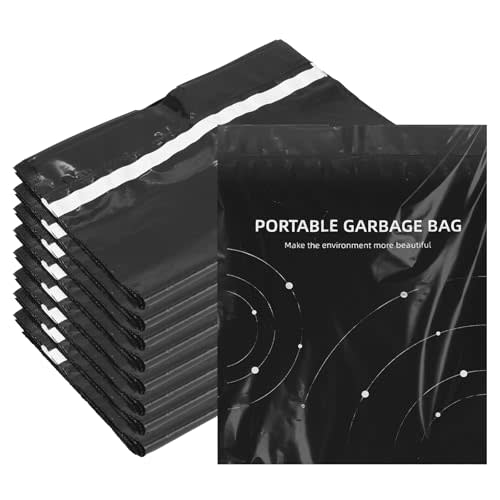 SHUESS 160 PCS Disposable Car Trash Bags, Drawstring Car Garbage Bags Self Adhesive, 9.4x12 Inches Small Trash Bag for Car Interior Hanging, Backseat, Kitchen, Travel