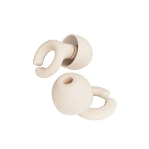 Hear Hush Hoops Reusable Soft Silicone Ear Plugs, Cream