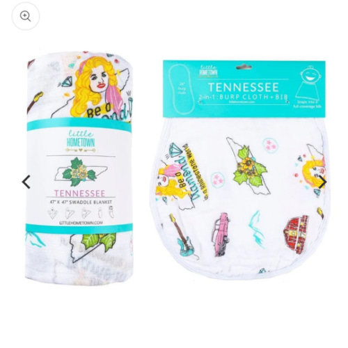 Tennessee Baby Muslin Swaddle Blanket & Burp Cloth - Buy Now – Little Hometown