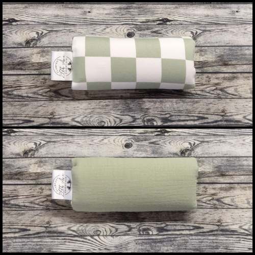 5.5" Sage Plaid & Muslin