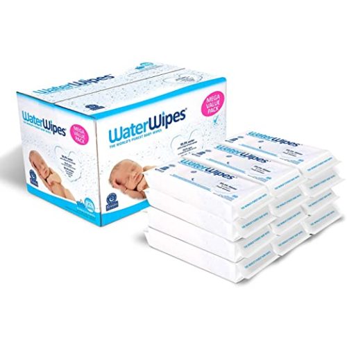 WaterWipes Original Baby Wipes, 99.9% Water, Unscented & Hypoallergenic for Sensitive Newborn Skin, 12 Packs (720 Count)