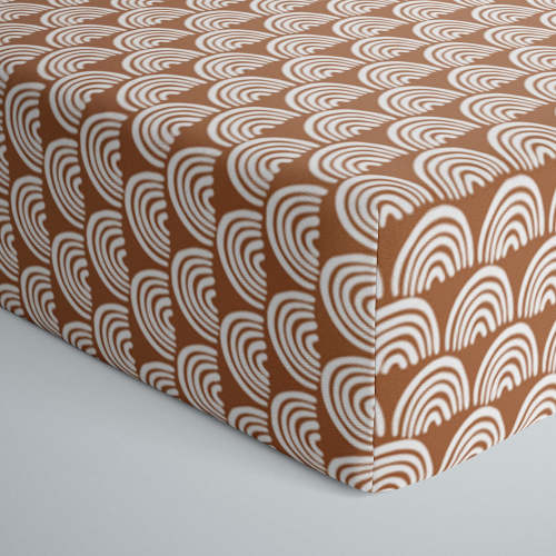 Rust Rainbows Fitted Crib Sheet - Little Sleepies