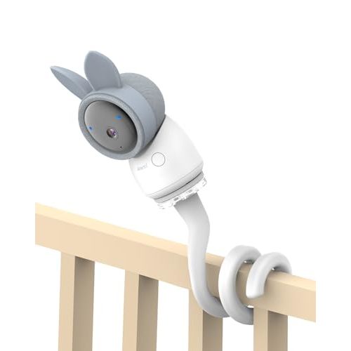 Arenti Baby Monitor Mount, Flexible Baby Camera Holder for AInanny B2 A4 D3 P2Q, Crib Clip Bracket with Adjustable Angle, Easy Installation for Nursery Monitoring
