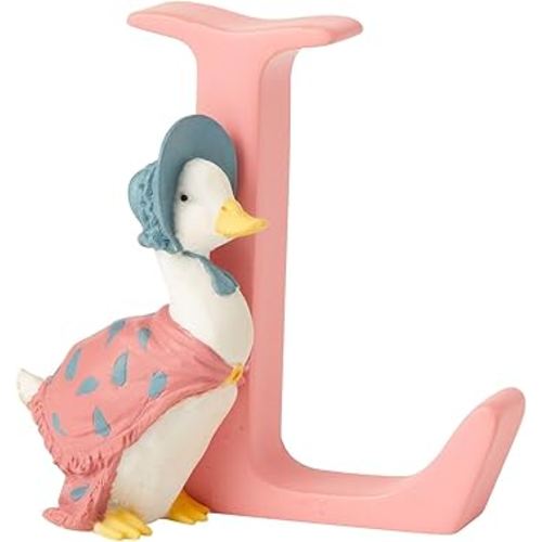 Enesco Beatrix Potter Alphabet Collection Letter L Jemima Puddle-Duck Figurine, 2.68 Inch, Multicolor