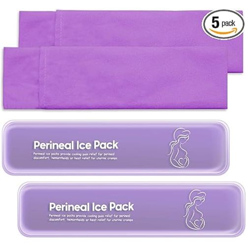 Reusable Perineal Cooling Pad for Postpartum and Hemorrhoid Pain Relief,Instant Perineal Cold Pack,Vaginial Ice Pack for Pain Relief (Color-Purple)