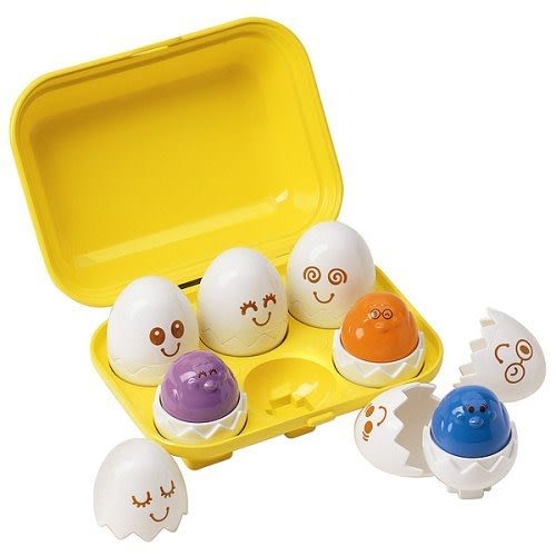 Hide N Squeak Eggs - Yellow Red Green Blue Orange Purple - Medium