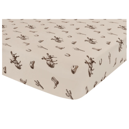 Soft Bamboo Kyte Baby Crib Sheets- Classic Cowboy