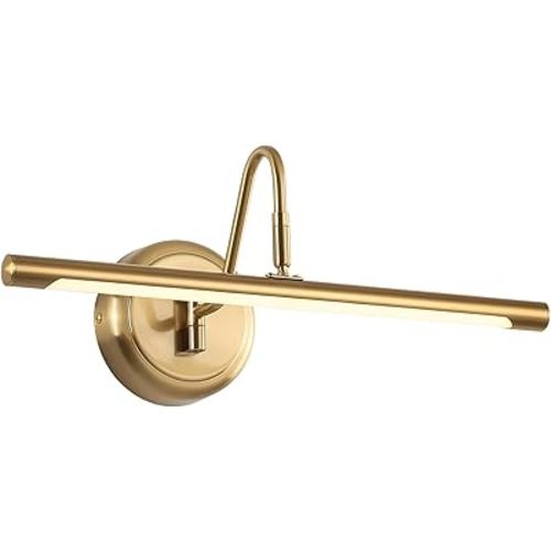 JOOSENLUX Dimmable Picture Lights - Modern 7W LED Wall Sconces for Paintings, 16.54" Long, 3000K Warm Light, Brass Golden Finish - Indoor Hallway Lighting Fixtures with Hard-Wired Connection