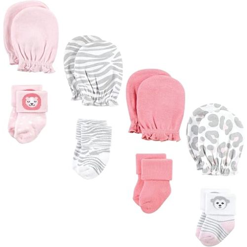 Hudson Baby baby-girls Socks and Mittens Set