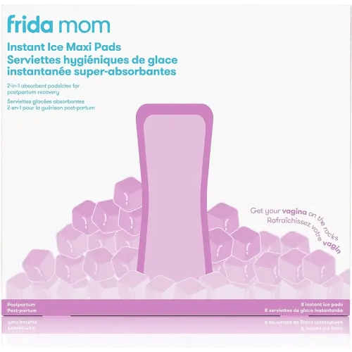 Frida Mom 2-in-1 Postpartum Pads, Absorbent Perineal Ice Maxi Pads, Instant Cold Therapy Packs and Maternity Pad in One