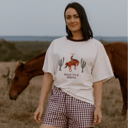 Ladies 'Hold Your Horses' Tee