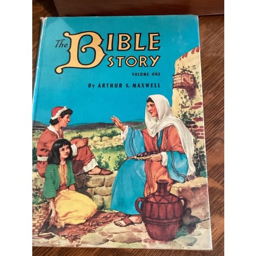 The Bible Story Volume One by Arthur S. Maxwell - Blue Illustrated Hardcover