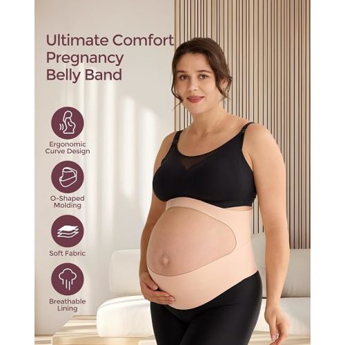 Momcozy Pregnancy Belly Band, CozySupport 3D Ergonest Maternity Belly Band