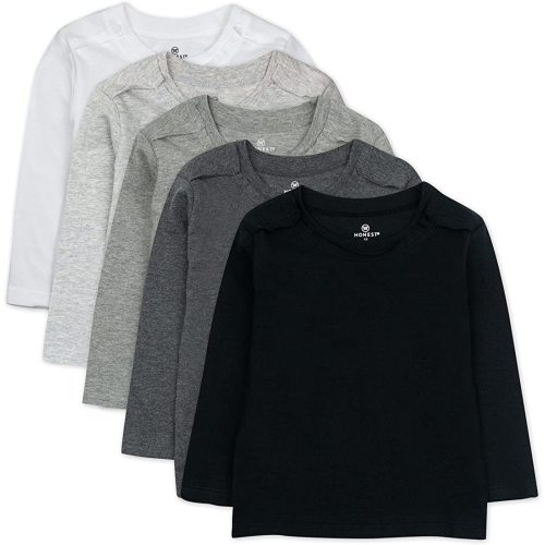 HonestBaby Baby Organic Cotton Long Sleeve Tshirts Multipack 6-9 mo