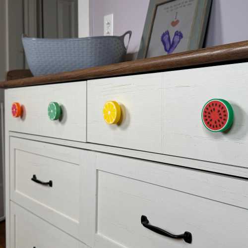 Fruit-Themed Drawer Pulls | Assorted Designs | Sold Individually | Hardware Included | Cabinet Pulls | Fruit themed decor | Fun | Quirky |