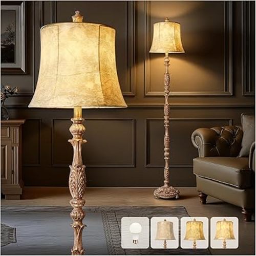 Scenekoy Vintage 66” Tall Floor Lamp for Living Room Bedroom
