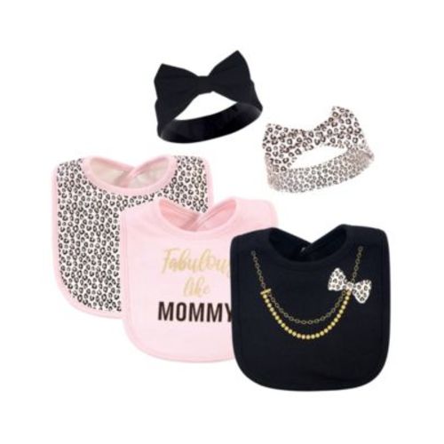 Girls Cotton Bib and Headband Set