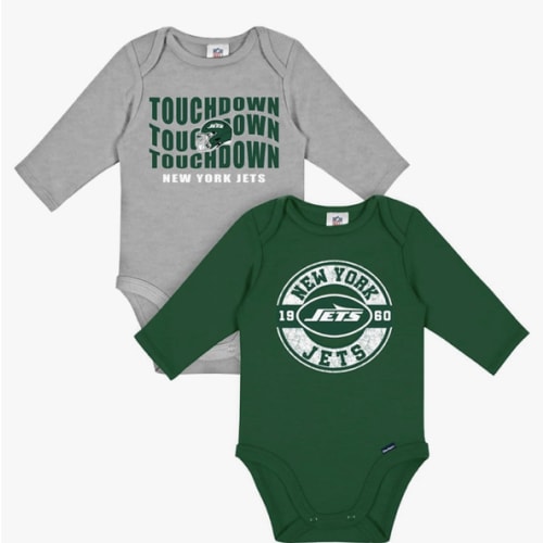 Gerber NFL Baby 2-Pack Long Sleeve Onesie Bodysuit
