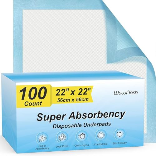 100 Count, Leakproof Disposable Pads for Baby