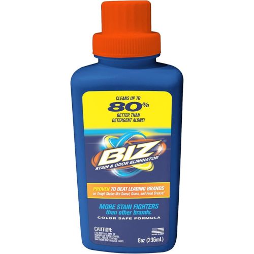 Biz Liquid Laundry Detergent, Stain & Odor Eliminator, Travel & Convenience Size, 8oz bottle