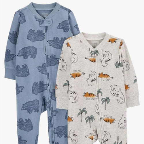 Simple Joys by Carter's baby-boys 2-pack 2-way Zip Cotton Footed Sleep and Play