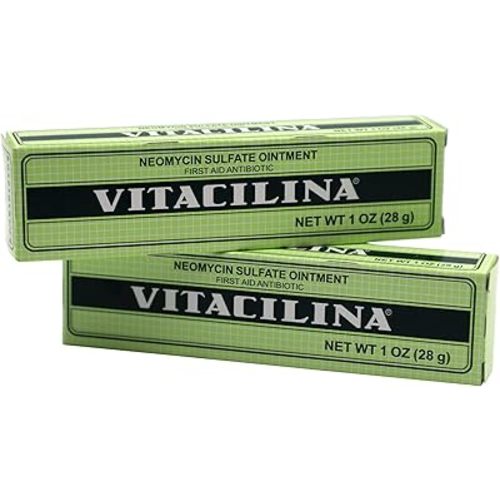 VITACILINA, First Aid Antibiotic, Skin Ointment to Help you Treat Minor Scrapes, Cuts, Burns, Prevent Infections, Skin Unguent, 2-Pack of 1 Oz, Tubes, 2 Count