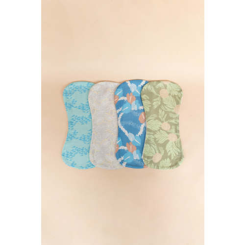 Burp Cloth 4 Pack - Woven Lei Multi