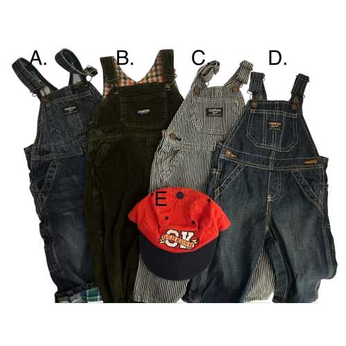 OshKosh B’gosh Vintage Children's Overalls – Choose the Style – Corduroy Striped Denim – Vintage Baby/Toddler Clothing OshKosh