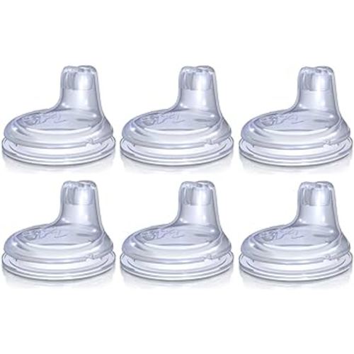 Nuby 6 Pack Replacement Silicone Spouts for The Nuby *No Spill Easy Grip Cup*