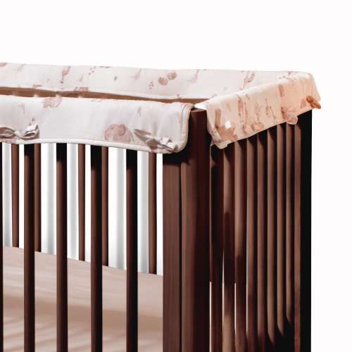 Ultra Padded Crib Rail Guard, Soft Cotton Cover, 4pc Set