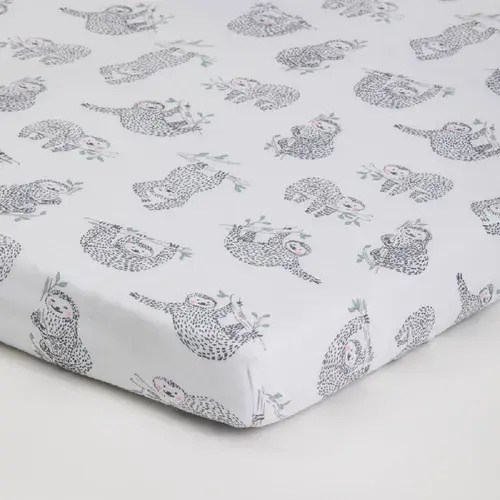 4Baby Jersey Change Pad Cover Lazy Sloth | Baby Bunting AU