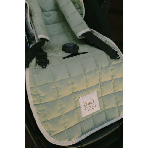 Pram Liner in Olive ā Soft Organic Cotton ā Bubnest Australia