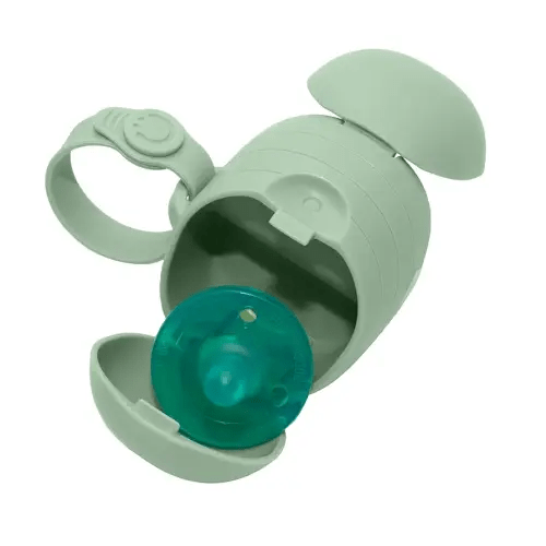 Ubbi On-The-Go Dual Pacifier Holder, Keep's Baby's Binkies Clean and Accessible, Portable for Travel, Diaper Bag Accessory Must Have for Newborns, Sage Green
