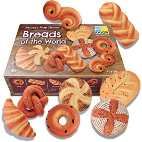 Yellow Door Sensory Play Stones, Breads of The World, Set of 8