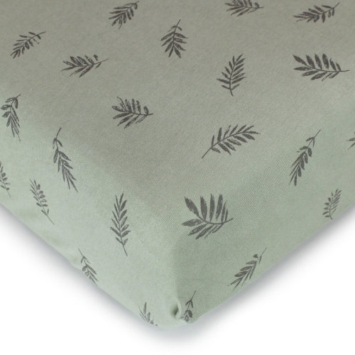 L'ovedbaby Organic Crib Sheet in Seafoam Fern | Wayfair