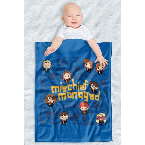 Harry Potter Lightweight Baby Blanket, 30"X40", Mischief Managed Chibis Unisex for Infants Girls & Boys | Unisex, for Infants, Girls & Boys, Lightweight