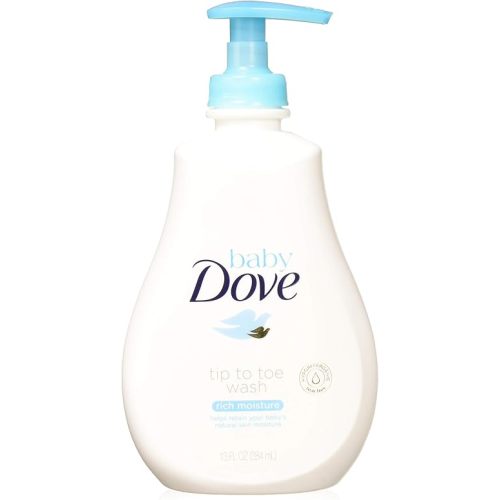 Dove Baby Tip To Toe Wash 13 Ounce Rich Moisture Pump (384ml) (6 Pack)