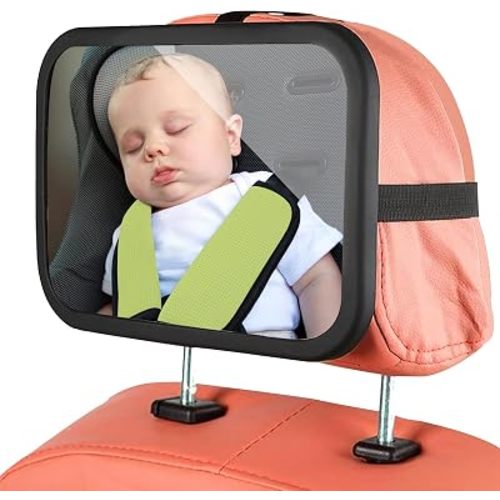 Car Seat Mirror for Rear-Facing Infant，Wide Angle View, 360° Rotation