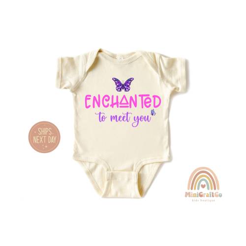 Enchanted to Meet You Shirt,  Music Onesie®, Music Lover Gift, Concert Baby Onesie®, Mental Health Tee, Kids Concert Shirt, Newborn Gift