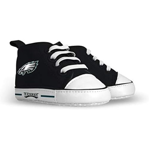 0-6 mo MasterPieces - NFL Baby Pre-Walkers Shoes, Officially Licensed, High Top Sneakers, Soft Anti-Slip Soles, Boys and Girls, 0-6 Months