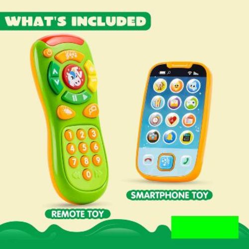 Joyfy Remote Control Phone with Music and Smartphone Toys for Baby 2 Packs Christmas Birthday Gifts for Baby, Infants, Kids, Boys