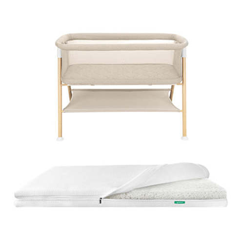 Essential Bassinet + Essential Crib Mattress - Sandstone