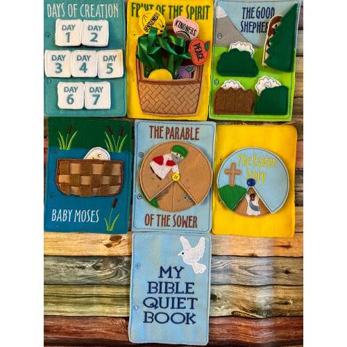 Children's Bible Quiet Book, Interactive Christian Learning Toy,
Baptism Birthday Easter Gift