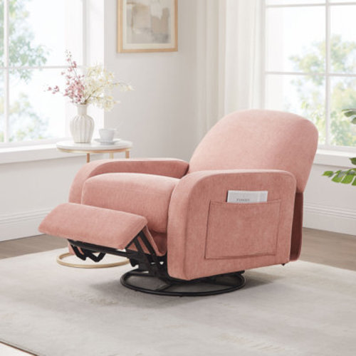 31.7" Wide Upholstered Glider Swivel Rocker Power Recliner With USB Type-C Port | Wayfair