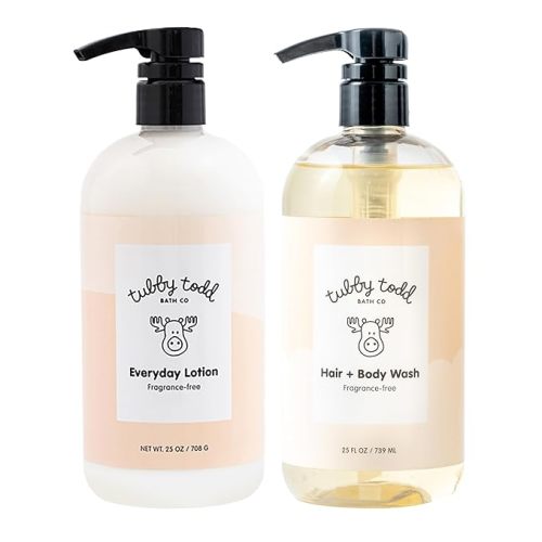 Tubby Todd Body Wash and Lotion Set, Fragrance-Free