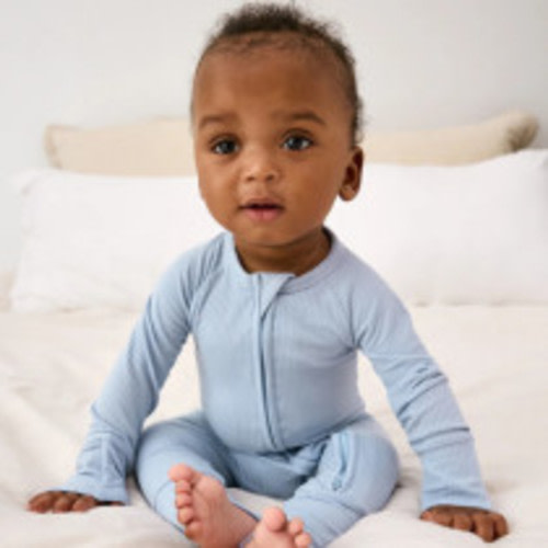 Little Sleepies Light Fog Ribbed Zippy