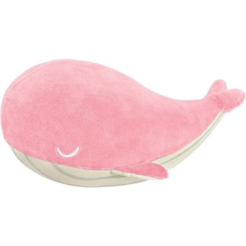 Whale Stuffed Animals Plush Pillow 4 Size Cute Soft Cotton Plushies Pillows Kawaii Blue Whale Toy Gifts for Kids Boys Girls Adults (Pink, 10 Inch)