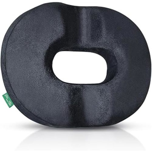 Donut Pillow Seat Cushion for Postpartum Pregnancy & Hemorrhoids,Tailbone Pain Relief Cushion,Memory Foam Seat Cushions for Men and Women for Office & Home Chairs (Black)