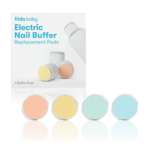 Frida Baby Electric Nail Buffer Replacement Pads | Safe + Easy Grooming, Trimming, and Nail Filing for Newborn, Toddler, or Children's Fingernails and toenails, 4 Buffer Pads